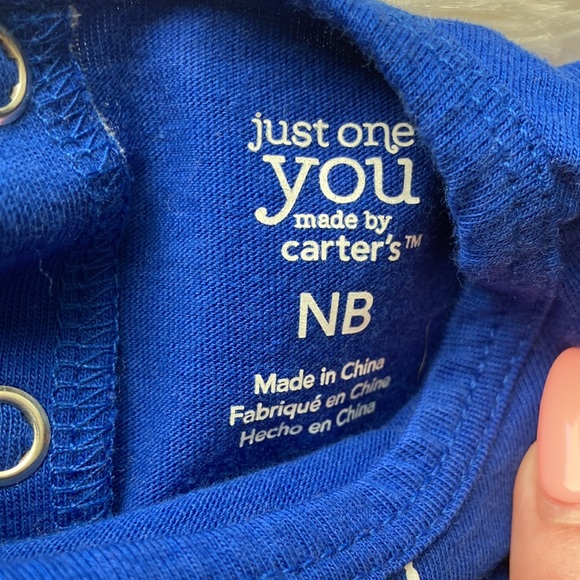 **LAST CHANCE!! Carter’s Royal Blue Pattern Newborn Baby Dress - Picture 6 of 7